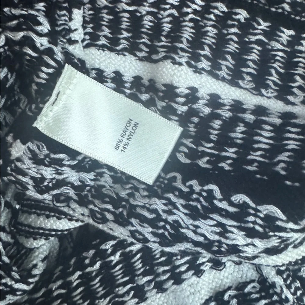 Rachel Zoe Knit Sweater Set Black White Size Medium NWT Two Piece Maxi Skirt